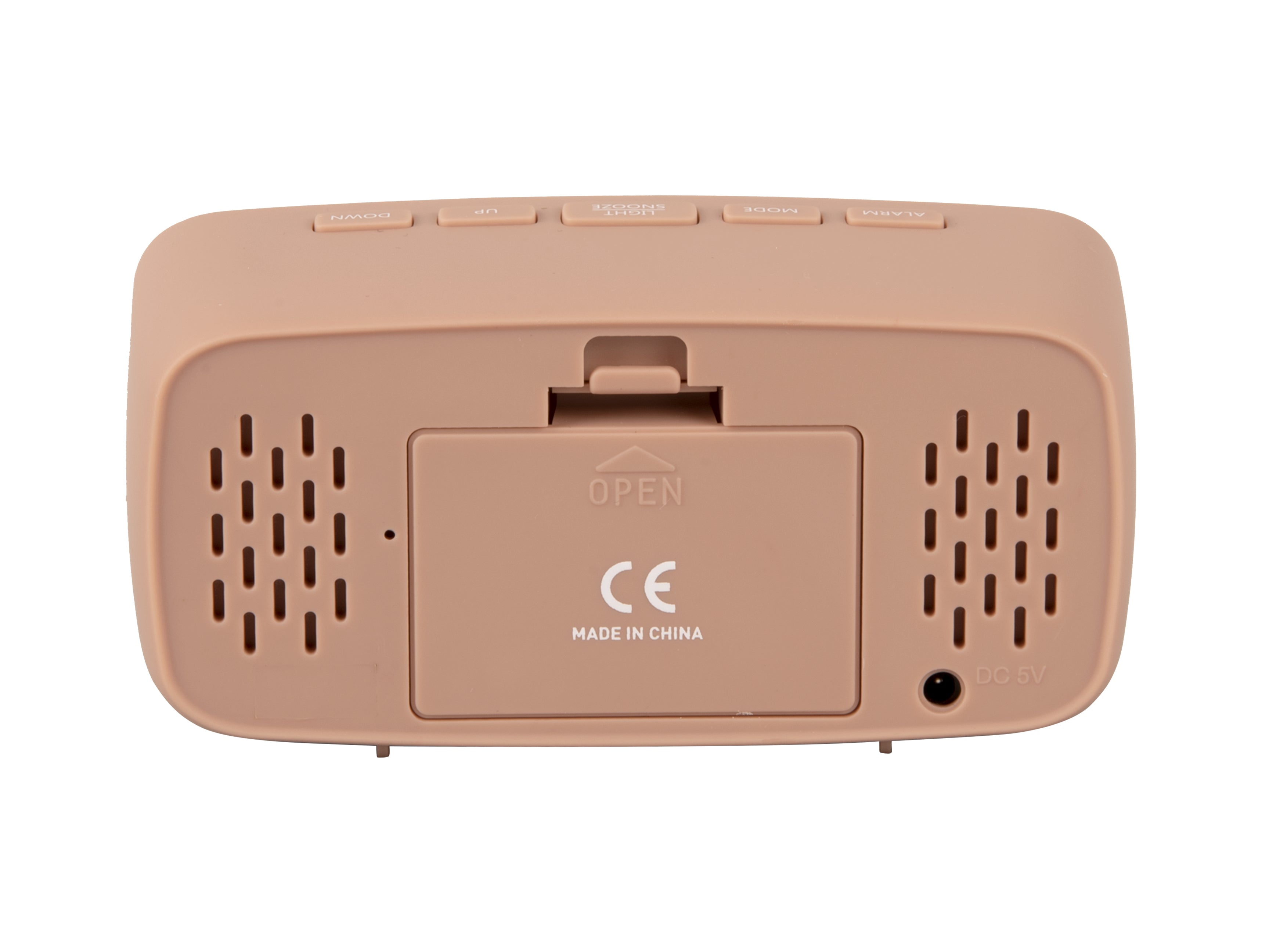 Silver Mirror LED Oval vækkeur - rosa